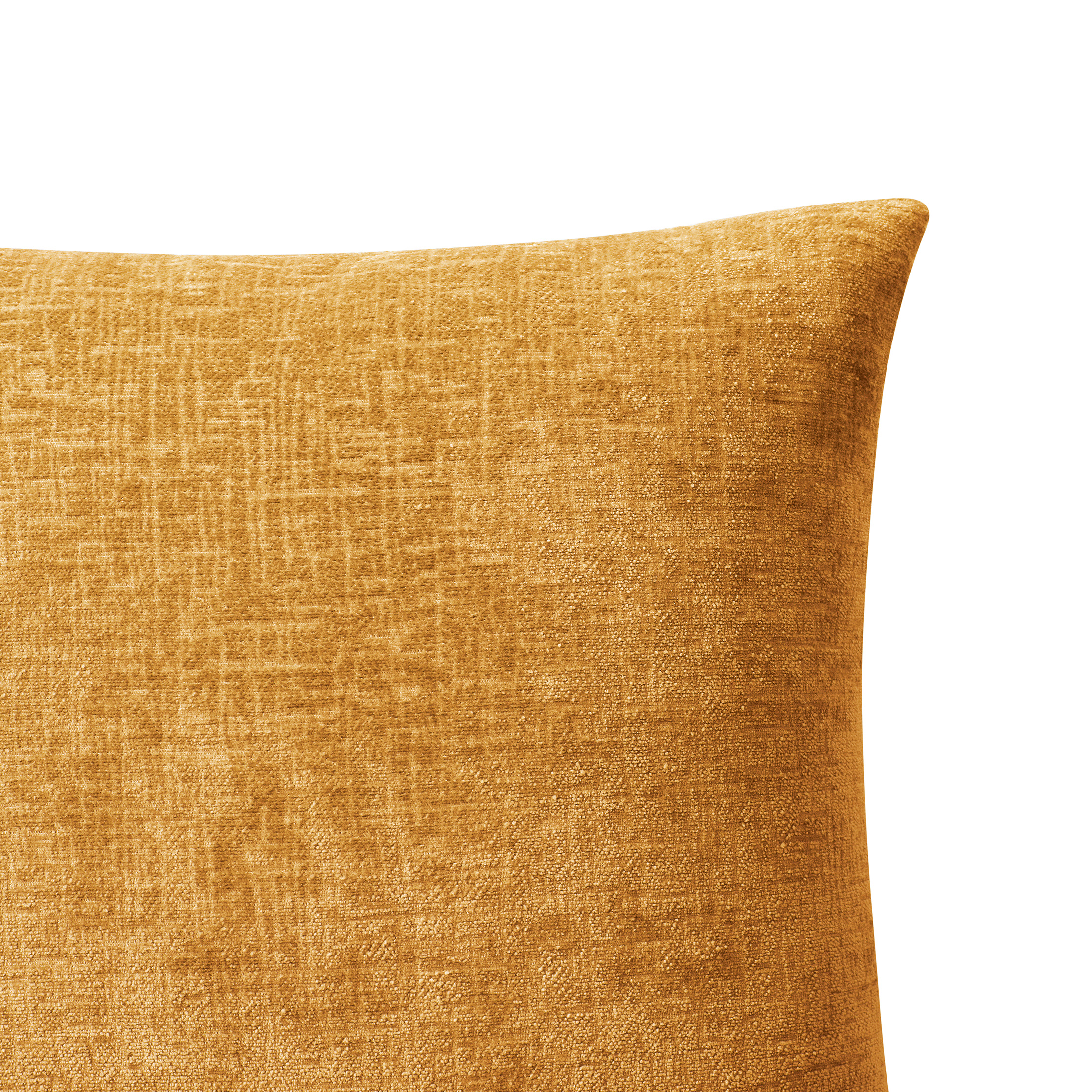 Mainstays Chenille 18" x 18" Gold Solid Polyester Decorative Pillows (2 Count) - image 4 of 5