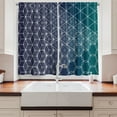 thumbnail image 2 of Ambesonne Geometric Kitchen Curtains, Astrology Theme Ornament, 55"x30", Petrol Blue White Teal, 2 of 3