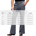 thumbnail image 3 of XuJwPNcy Mens Dress Pants Classic Fit Pockets Flared Pants Trendy Business Casual Bell Bottom Trousers Work Office Slacks, 3 of 7