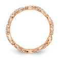 thumbnail image 2 of 14K Rose Gold Ring Band Eternity Diamond Round Polished Infinity Shared U Prong Size 7, 2 of 4