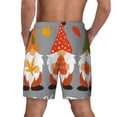 thumbnail image 4 of Uemuo Hello Fall Gnomes Pattern Mens Swim Trunks Quick Dry Board Shorts with Mesh Lining, Stretch Beach Shorts Quick Dry No-Chafing Board Shorts-3X-Large, 4 of 9