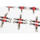 thumbnail image 5 of 100 piezas de eslabones giratorios de tres vías para pesca, conectores de línea para barriles de pesca, accesorios de aparejos giratorios (rojos), 5 of 7