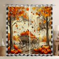 thumbnail image 1 of YST Rideaux Occultants Rétro Rustiques d'Automne 52"Lx84"H, Rideaux de Fenêtre Citrouilles de Récolte d'Automne Rideaux de Ferme Rideaux de l'Action de Grâce & Draperies à Carreaux Feuilles d'Érable de Campagne 2 Panneaux, 1 of 5