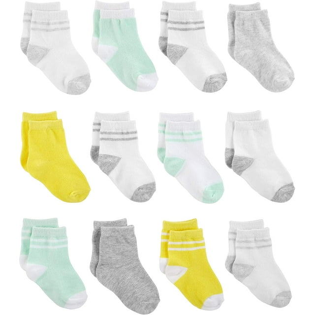 AmPm Chaussettes Unisexes pour Tout-Petits et Bébés, Lot de 12