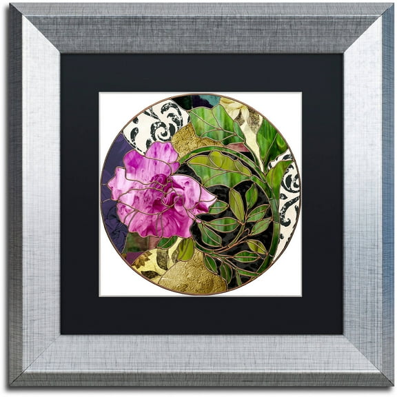 Trademark Fine Art "Glassberry II" Canvas Art by Color Bakery Black Matte, Silver Frame