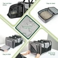 thumbnail image 4 of Double-Compartment  Travel  with Litter Boxes, Expandable Portable  for 2 Cats  to 35 lbs,, 4 of 8