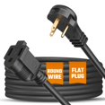 thumbnail image 1 of Cable de extensión Bindmaster Flat de 6 m para interiores y exteriores, paquete de 3, 1 of 1