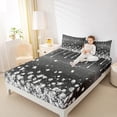 thumbnail image 4 of Homewish Geometric Ombre Stripes Queen Sheet Sets,Chic Silver Diamond Flat Sheet,Dreamy Black Silver Queen Fitted Sheet For Girl Teens,Luxury Bedroom Decor,4-Piece, 4 of 7