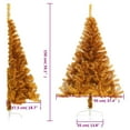 thumbnail image 4 of vidaXL Artificial Half Christmas Tree with Stand Gold 150 cm PET, 4 of 5