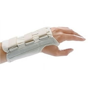 Rolyan D-Ring Left Wrist Brace, Size Large Fits Wrists 7.75"-8.5", 7.5" Regular Length Support, Beige Brace with Straps and D-Ring Connectors to Secure and Stabilize Hands and Wrists