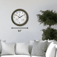 thumbnail image 5 of Outdoor Clock for Patio Waterproof with Thermometer - 14 inch Indoor Outdoor Clock with Temperature and Humidity - Weatherproof, Accurate & Easy to Read Wall Clock for Pool, Patio, Garden &Home Decor, 5 of 8
