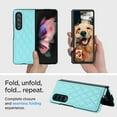 thumbnail image 2 of for Samsung Galaxy Z Fold 3 Case Elegant PU Leather, Samsung Galaxy Z Fold 3 Case Protective Premium Slim Thin Phone Case for Women Girls Compatible with Samsung Galaxy Z Fold 3, Blue, 2 of 9