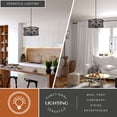 thumbnail image 3 of Bremerton 5 Light Black and Wood Cage Drum Chandelier, 3 of 11