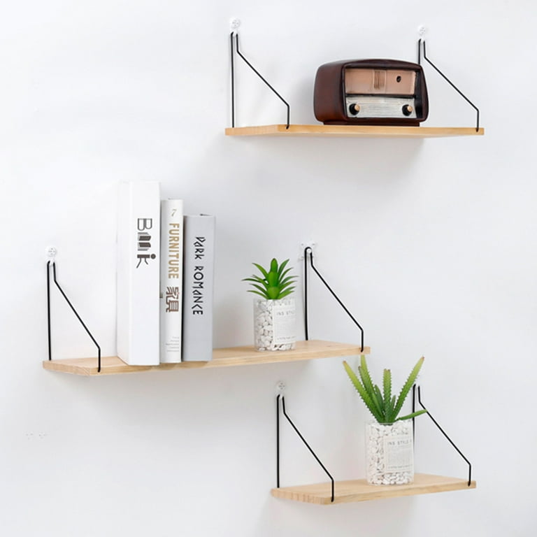 1pc No-drilling Wall Mounted Shelf, Simple Nordic Style Living Room Wall  Decoration Storage Rack Iron Art Bedroom/wall Hanging/decorative Room/no- drilling Wall Mounted Storage Rack For Dining Room