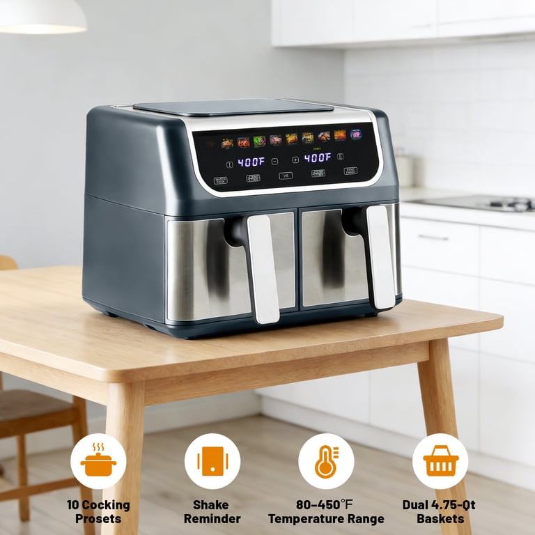 EDX 9QT Dual Basket Air Fryer with Sync Cook photo 8