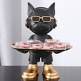 thumbnail image 4 of Adorno De Almacenamiento Para Perros Bandeja de almacenamiento de estatua de perro de resina adornos de almacenamiento de llaves de entrada de Bulldog (negro) Likrtyny  Libre de BPA, 4 of 8