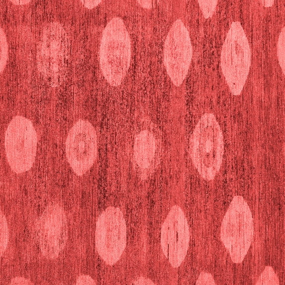 Ahgly Company Indoor Square Abstract Red Modern Area Rugs, 7' Square