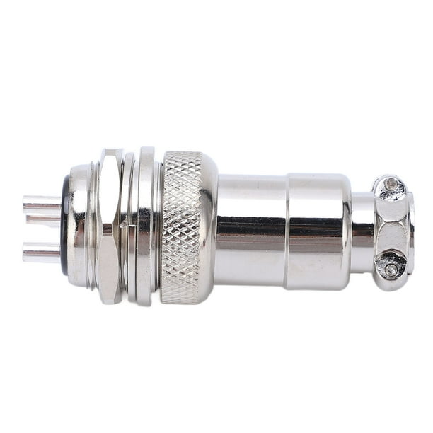 Conector de enchufe de aviación, carcasa de aleación de Zinc, conectores chapados en plata y cobre, 2 uds.