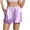 Purple, variant on FAHXNVB Womens Silk Satin Pajama Shorts Casual Sleep Shorts Summer Sleep Pj Short with Pockets Soft Solid Color Shorts