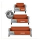 thumbnail image 5 of Protector de Sala 3 Pzas Reversible Pinsonic, Real Textil (Naranja - khaki, ch/m/g), 5 of 7