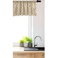 thumbnail image 3 of Swan Window Valance Pack of 2, Rococo Style Abstract Curvy Silhouettes with Antique Look in Brown Shades, Rod Pocket Curtain Valances Kitchen Bedroom, 54" X 18", Pale Brown Sand Brown, by Ambesonne, 3 of 3