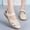 Beige, variant on AXXD Women Beige Sandals Summer Closed-Toe Ladies Sandals Hollow Hole Breathable Nurse Casual Shoes