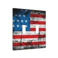 thumbnail image 2 of PAYOHTO Toggle Light Switch Wall Plate USA Flag Double Switch Cover Standard Size 2-Gang 4.50" x 4.5" Unbreakable Polycarbonate Thermoplastic, 2 of 6