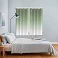 thumbnail image 4 of Sage Green Kitchen Curtains 63 Inch Length, Farmhouse Sage Green Ombre Grommet Top Bedroom Living Room Curtains, Light Filtering Cafe Curtain Drapes 2 Panels Set 84''x63'', 4 of 9