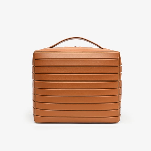 Fold-Down Traveler Makeup Organizer Accessories Bag for Women, Large Toiletry Bag with No-Spill Waterproof Compartments and Removable Dividers