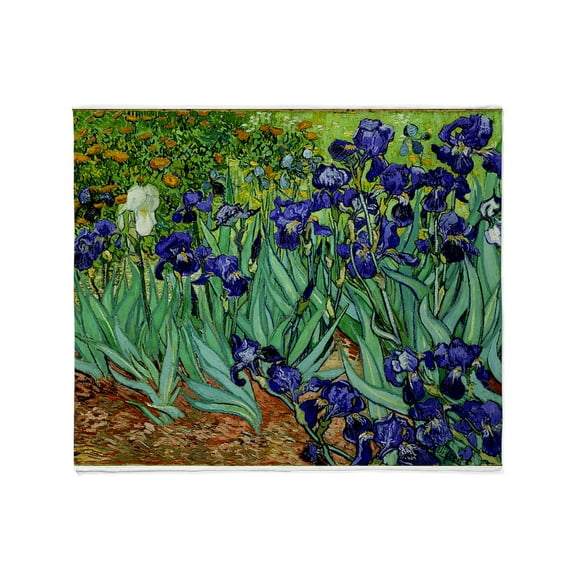 CafePress - Van Gogh Irises, St. Remy Throw Blanket - Soft Fleece Throw Blanket, 50"x60" for All Ages