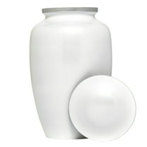 Eternal Harmony Cremation Urn for Human Ashes | Memorial Urn Carefully Handcrafted with Elegant Finishes to Honor Your Loved One | Elegant and Affordable Urn Large Size with Velvet Bag (Pearl)