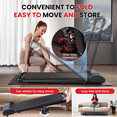thumbnail image 4 of Treadmill 2 in 1 for Home/Office, Patbrela 300 Lbs Walking Pad Treadmill with HandleBar,Under Desk Treadmill with Mat, Touch Control,LED Display & Remote Control, 4 of 8