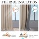 thumbnail image 4 of Cortinas opacas RYB HOME con textura de lino 100% para dormitorio, 4 of 7