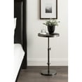 thumbnail image 2 of Kate and Laurel Engles Traditional Adjustable-Height Pedestal Side Table, 14 x 14 x 30, Antique Gunmetal, Vintage Round Indoor Metal Plant Stand with Embossed Pattern for Use as Bedroom Nightstand, 2 of 10