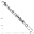 thumbnail image 2 of 14K White Gold Rope Chain Necklace 8 inch 5.5 mm Diamond-cut with Lobster Clasp, 2 of 2