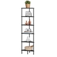 thumbnail image 5 of Industrial 6-Tier Corner Bookshelf – Stylish Black Metal Frame Corner Shelf Stand for Books, Plants, and Small Space Storage – Perfect for Living Room Display, 5 of 13