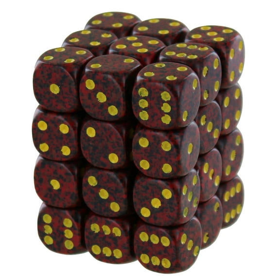 Chessex 12mm d6 Speckled Mercury Dice Block - Set of 36