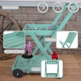 thumbnail image 4 of Sunnydaze 34" H 2-Tier Blue Fir Wood Wheeled Plant Stand Cart, 4 of 14