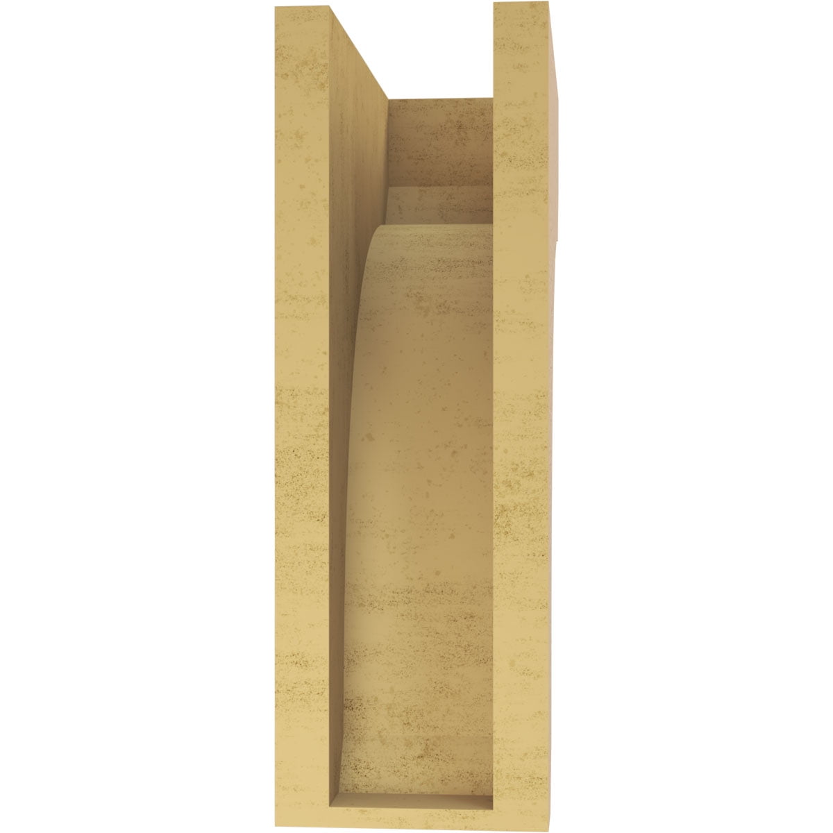 5"W x 10"D x 15"H Classic Legacy Rough Cedar Woodgrain TimberThane Corbel, Primed Tan