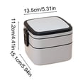thumbnail image 3 of weibbin Double Layer Portable Lunch Box with Lid Bento Box Microwave Safe for Office Worker Fitness Meal, 3 of 6