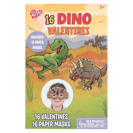 16ct Dino Valentine Cards with Masks - Walmart.com