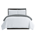 thumbnail image 6 of Chic Home Sabina 2-Piece Reversible Geometric Comforter Set, Twin, White, 6 of 7