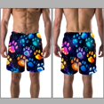 thumbnail image 3 of luoweisi Men's Beach Shorts Quick Dry Swim Trunks with Mesh Lining Dog Paw Prints XL, 3 of 5