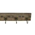 thumbnail image 3 of Contemporary Wooden Rustic Plaque with Ruler Style Design, Brown, 3 of 5