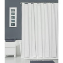 Zenna Home Norwalk Seersucker Fabric Shower Curtain, 70" x 72", White