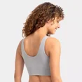 thumbnail image 3 of Fruit of the Loom Women's 360° Stretch Seamless Comfort Longline Sports Bra Color-Heather Gray,Size S-XXL, 3 of 6