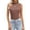 Brown, variant on Womens Mock Neck Tank Tops Slim Fitted Turtleneck Sleeveless Top Stretchy Basic Casual Layer Tee Shirts