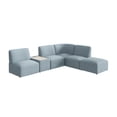 thumbnail image 1 of Assemble Modular 5 Seat L Shaped Sectional with Charging Station in Mist Fabric, 1 of 8