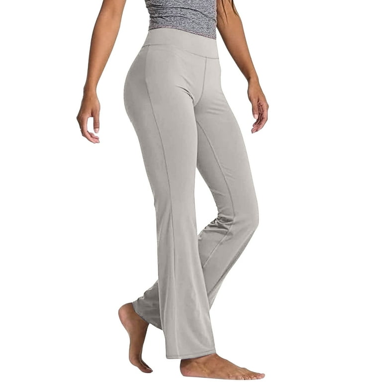 Folded yoga trousers - Grey - Women - Gina Tricot