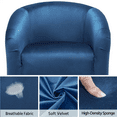 thumbnail image 5 of Yaheetech Velvet Upholstered Accent Chair for Livingroom,Pagoda Blue, 5 of 11